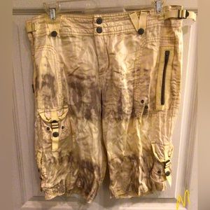 DA-NANG 100% silk beautiful cargo shorts. Size M